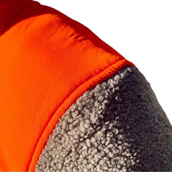 Under Armour Golf Fleece Pullover Men’s Size S w. Button Up Front Bright Orange - Picture 4 of 7